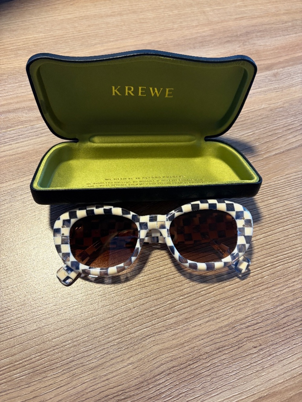 KREWE Margaret Sunglasses in Gingham